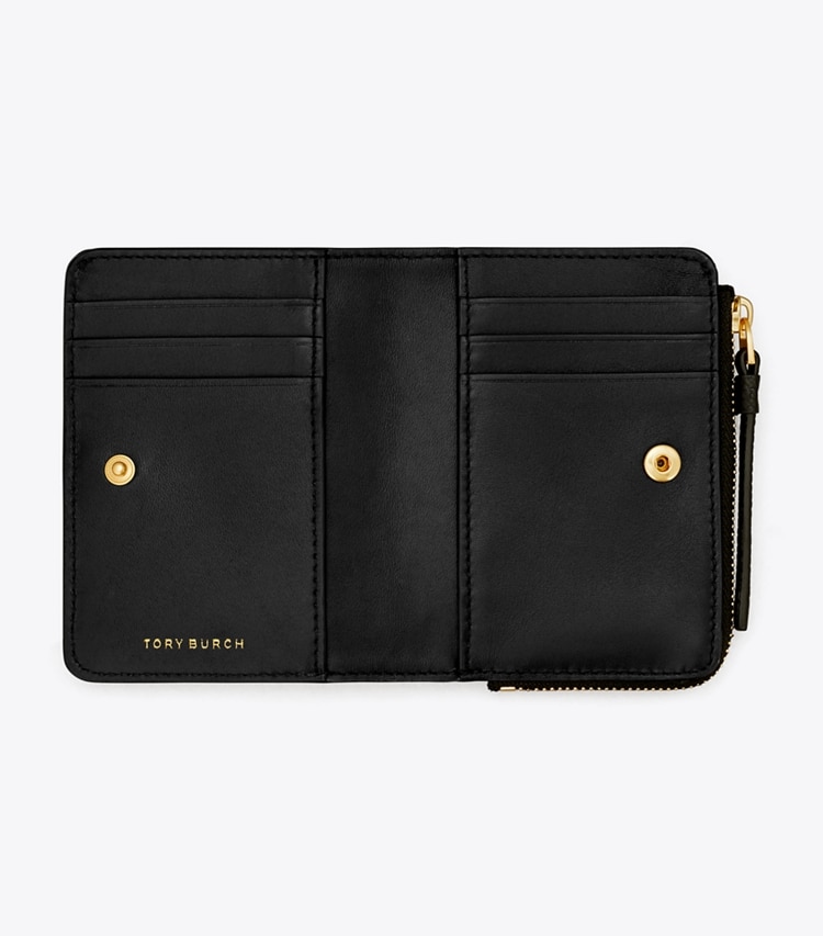 Tory Burch designer portefeuilles Portefeuille deux volets McGraw dans Black vue du dessus