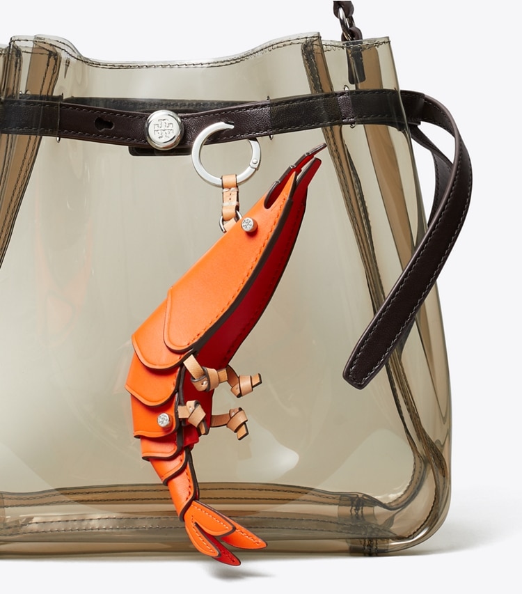 Tory Burch designer bag charms & key rings Prawn Bag Charm in Orange detail