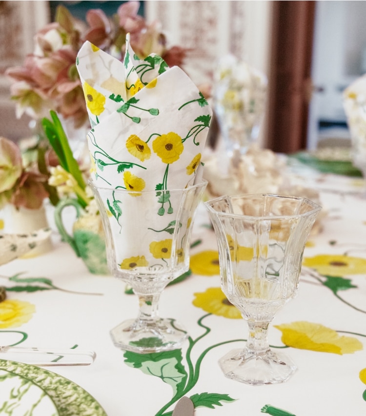 Tory Burch designer tabletop & drinkware Pressed-Glass Water Glass, Set of 4 in Clear editorial