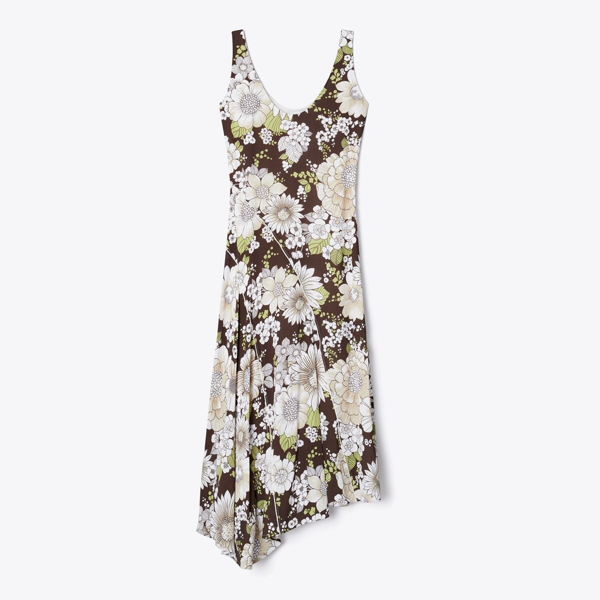 PRINTED ASYMMETRIC VISCOSE DRESS