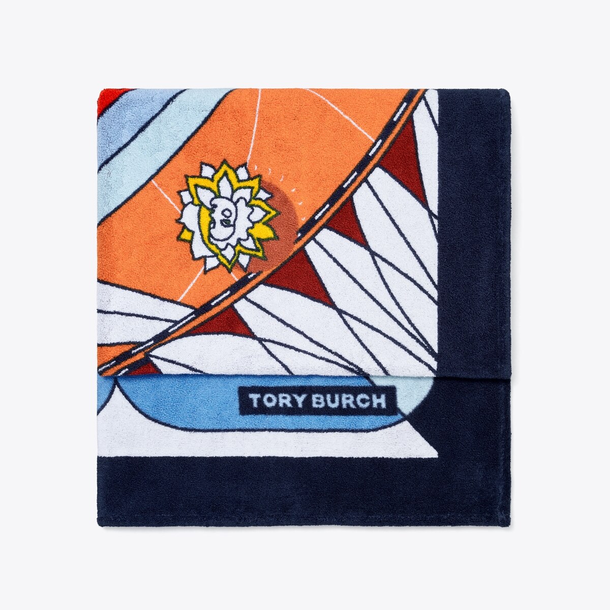 New with tags Tory Burch Beach Towel sold T Tile Navy