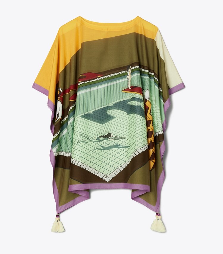 Tory Burch designer coverups Printed Beach Tunic in La Piscine Mint front