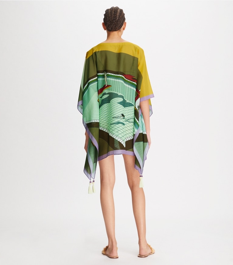 Tory Burch designer coverups Printed Beach Tunic in La Piscine Mint front