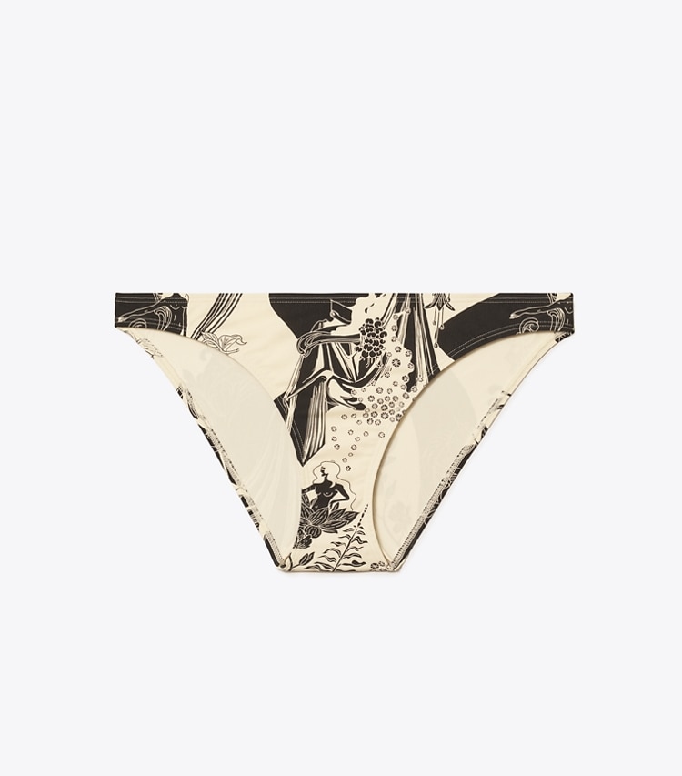 Tory Burch designer two pieces Printed Bikini Bottom in FRENCH CREAM MUSE front