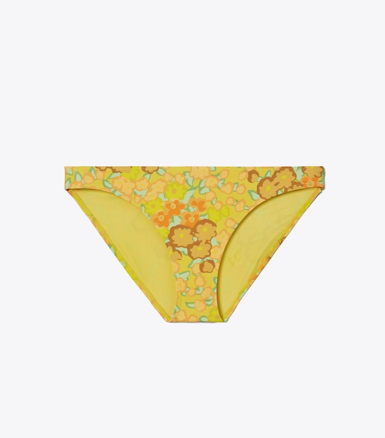 Tory Burch designer two pieces Printed Bikini Bottom in Yellow Blossom Large front