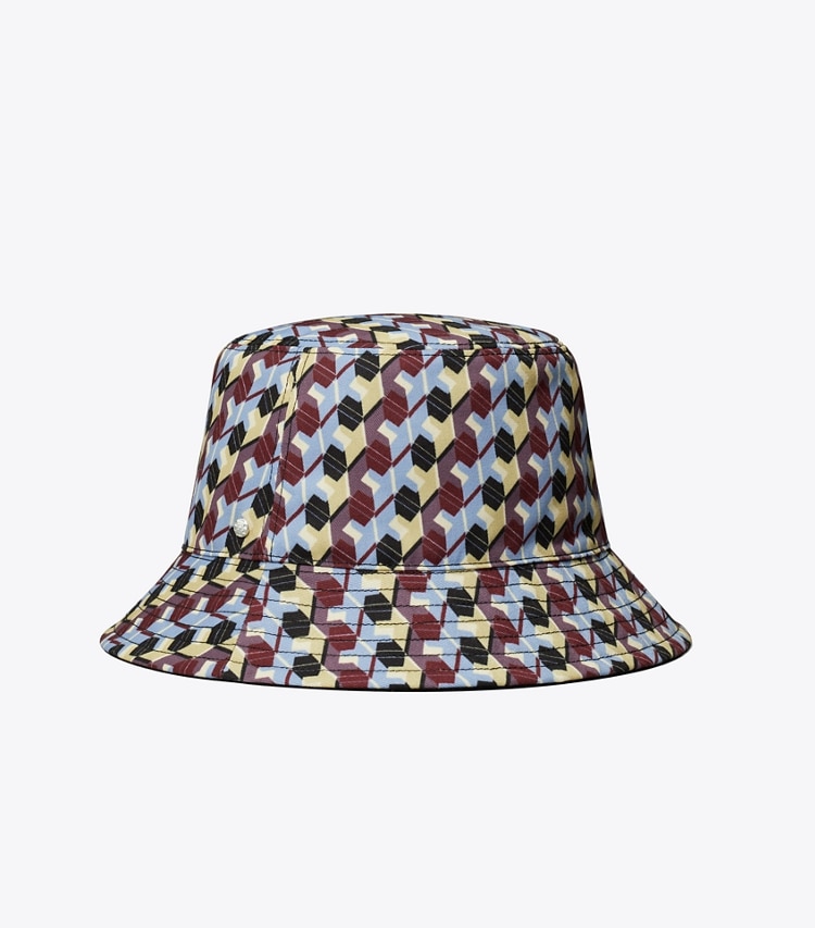 Tory Sport designer hats Printed Bucket Hat in Geo Link angle