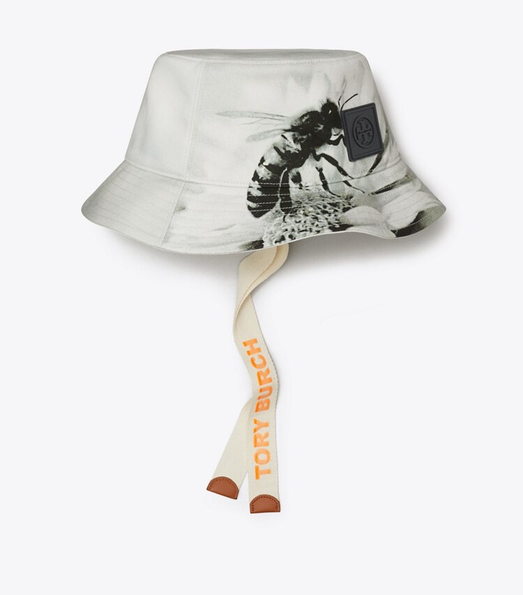 Tory Burch designer hats Printed Bucket Hat in Bee detail