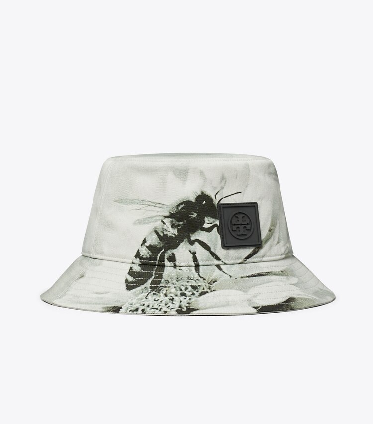 Tory Burch designer hats Printed Bucket Hat in Bee front