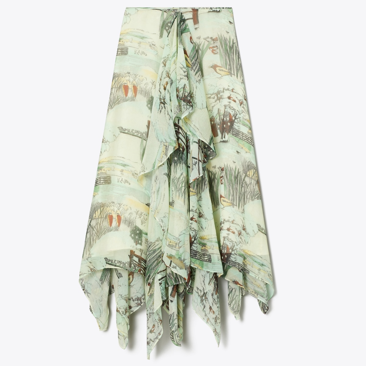 PRINTED CHIFFON SKIRT