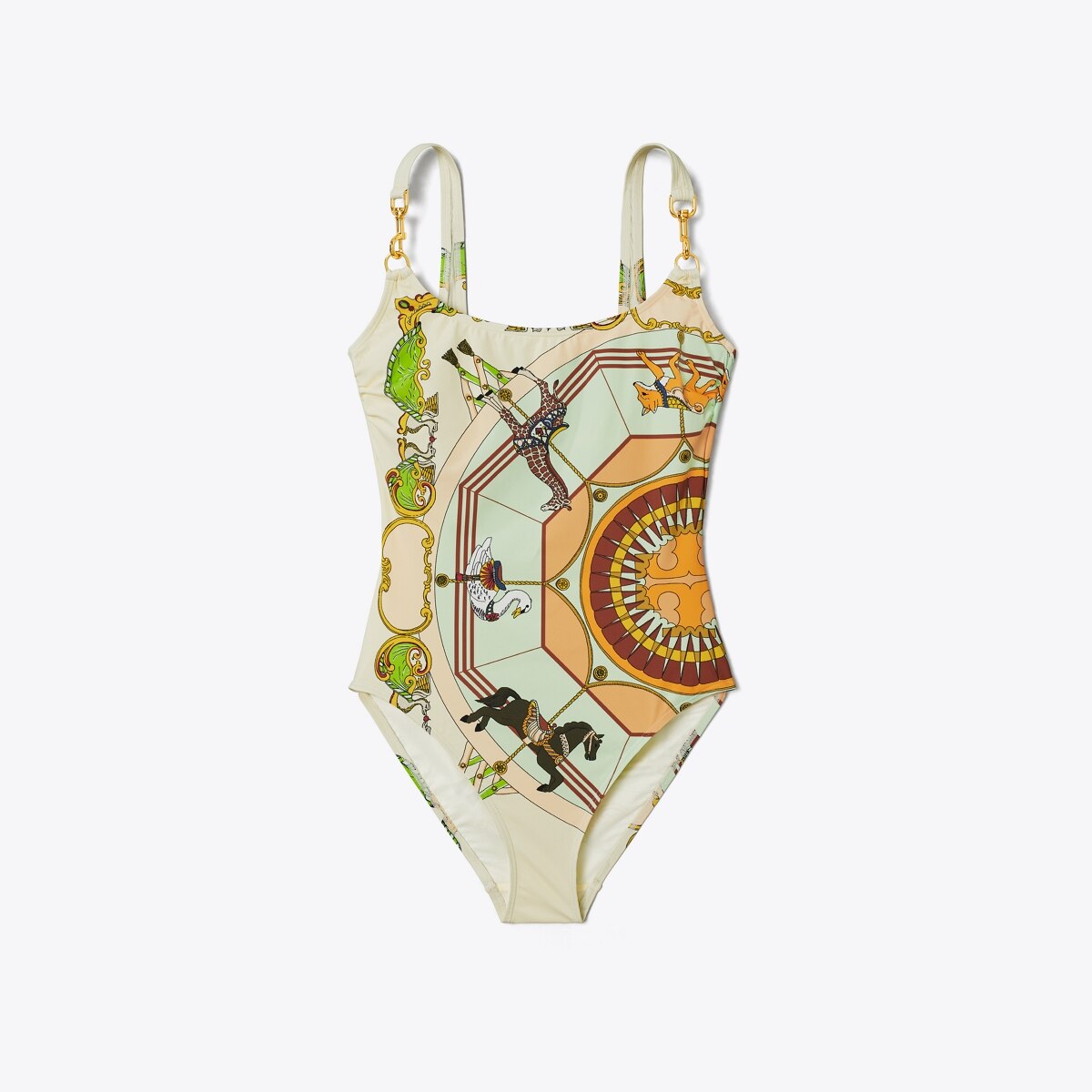 Printed Clip Tank Swimsuit: Women's Designer One Pieces | Tory Burch