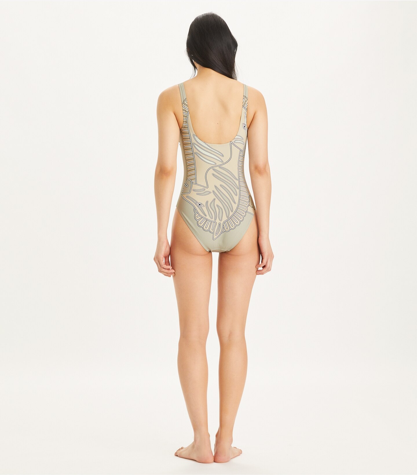 Printed Clip Tank Swimsuit