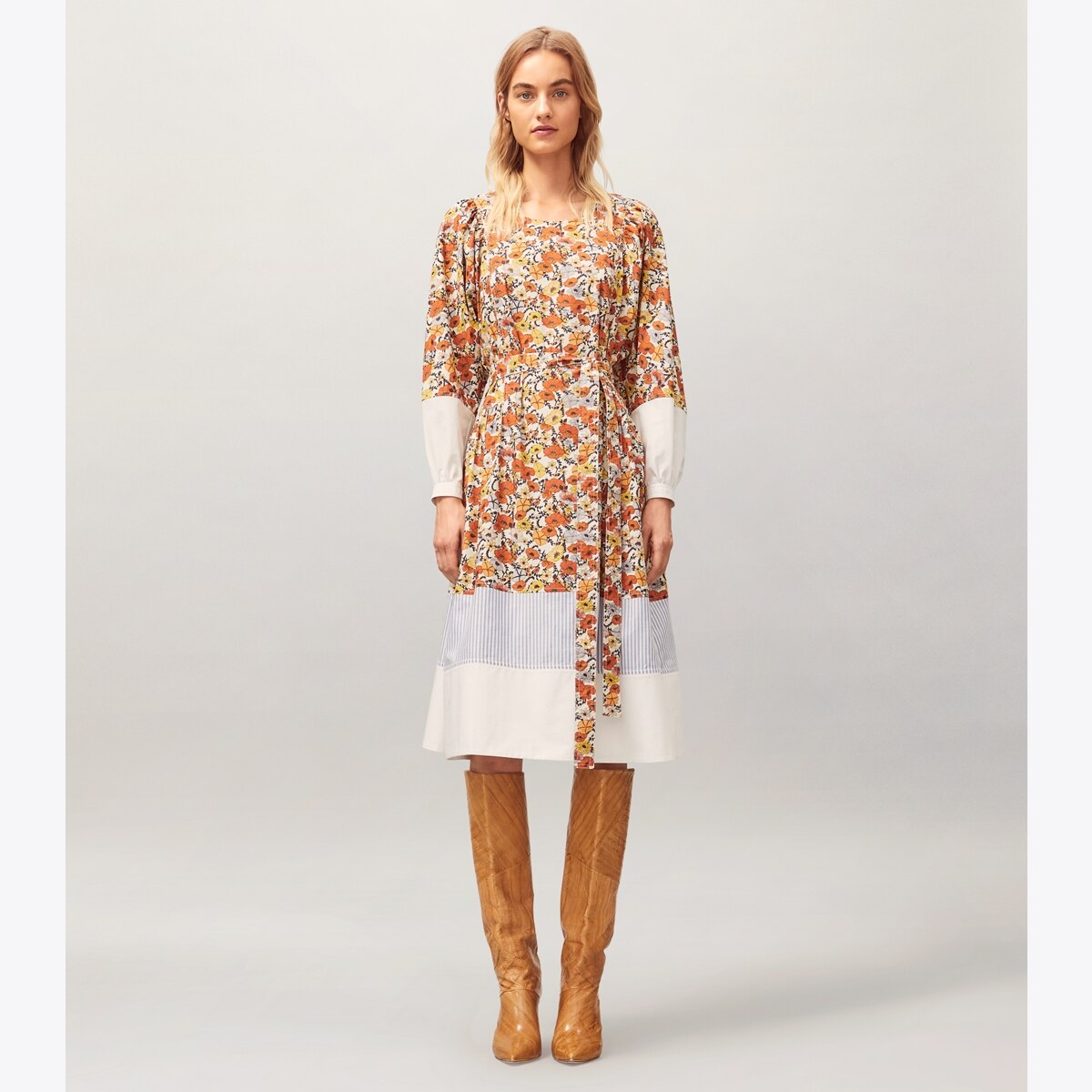 Printed Cotton Dress: Women's Designer Dresses | Tory Burch