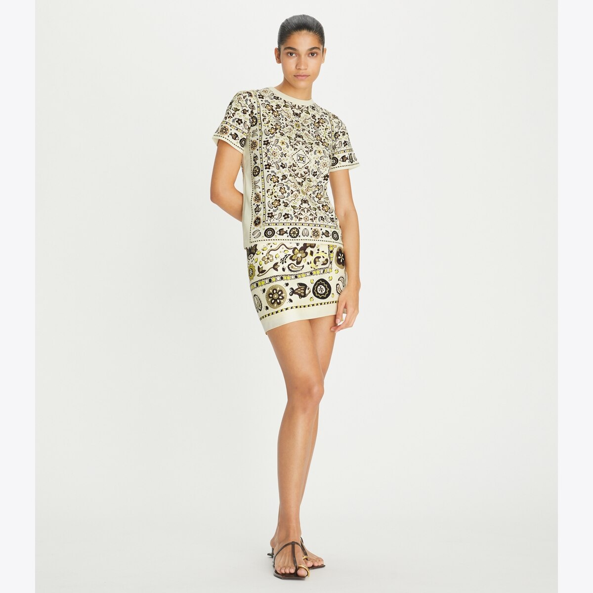 Printed Cotton Jersey T-Shirt: Women's Designer Tops | Tory