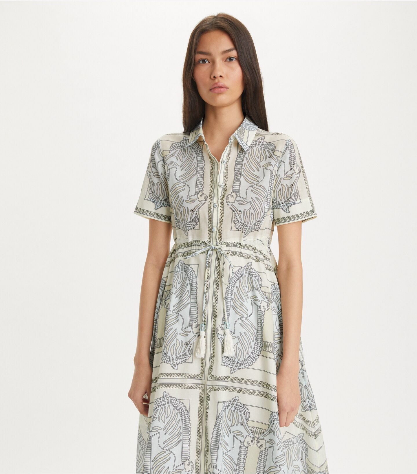 Printed Cotton Shirtdress