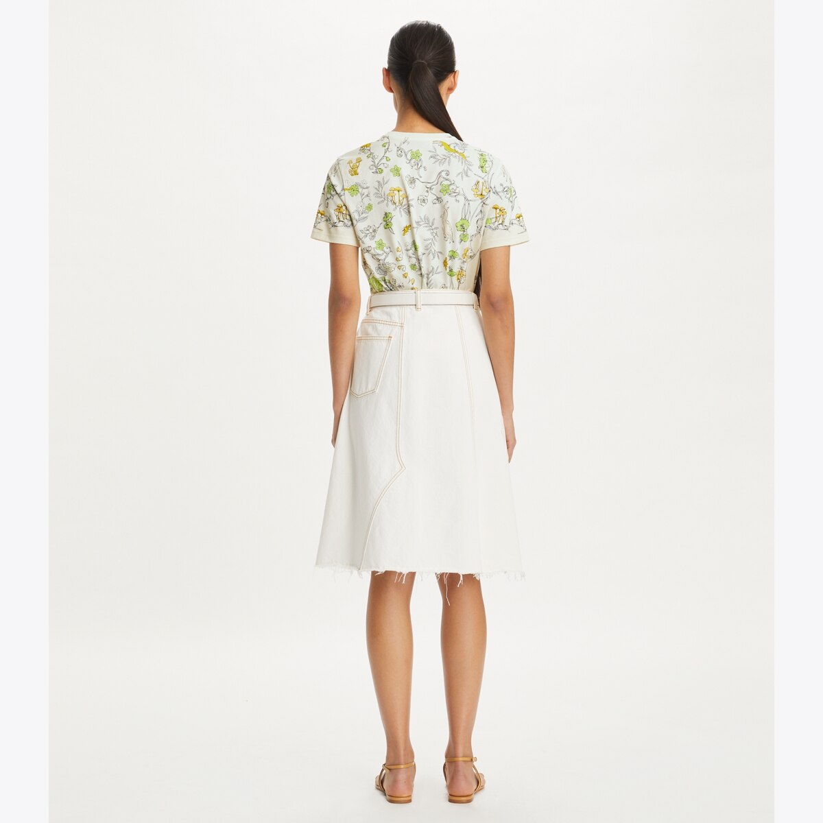 【関税・送料込】TORY BURCH コットンジャージー Tシャツ TORY BURCH コットンジャージー Tシャツ ストライプ | THE