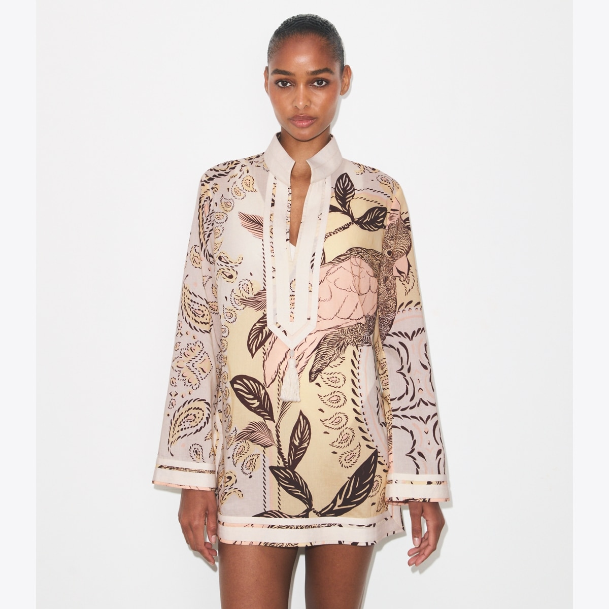 Printed Cotton Tory Tunic: Women's Designer Coverups | Tory Burch