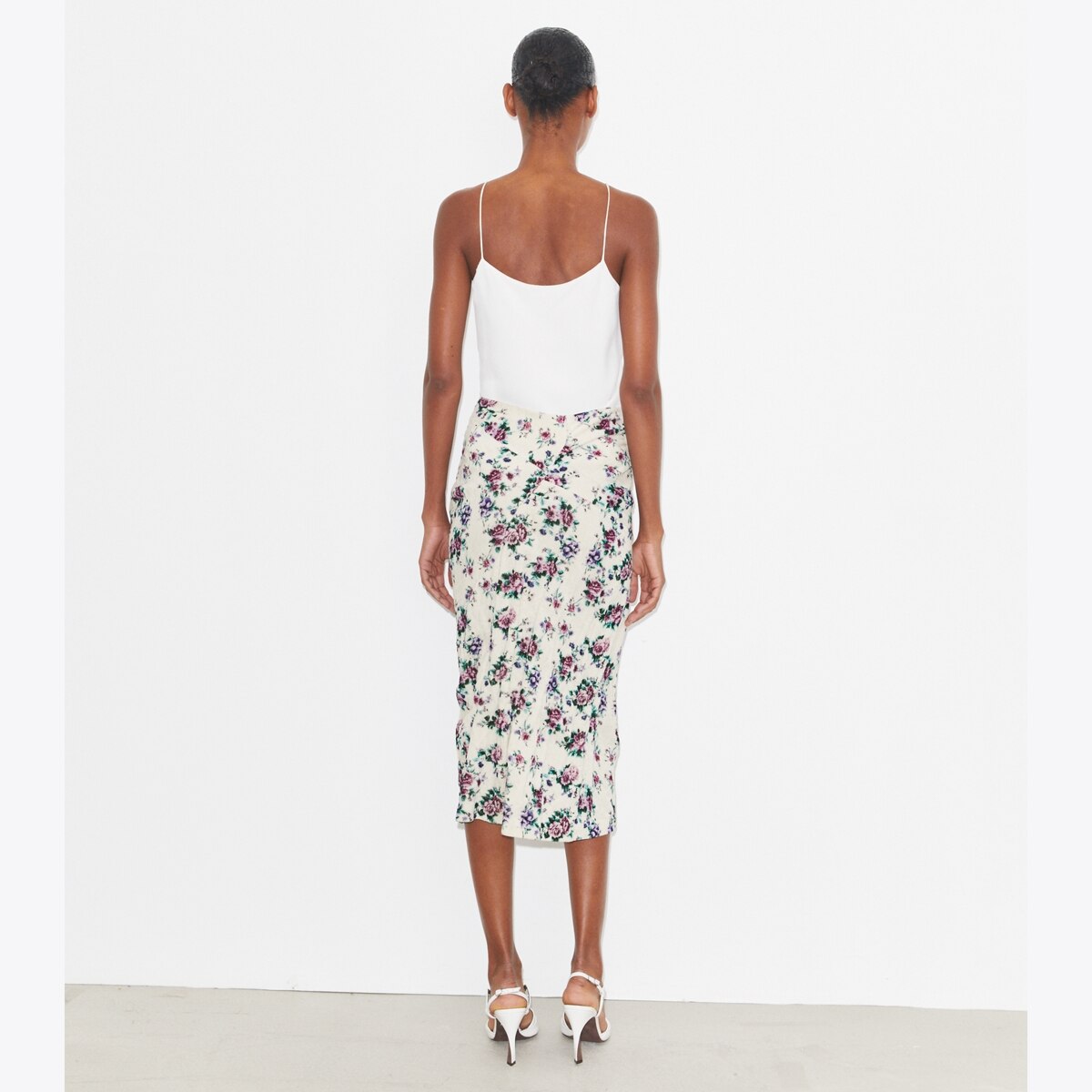 PRINTED COTTON VELVET SKIRT - thumbnail 3