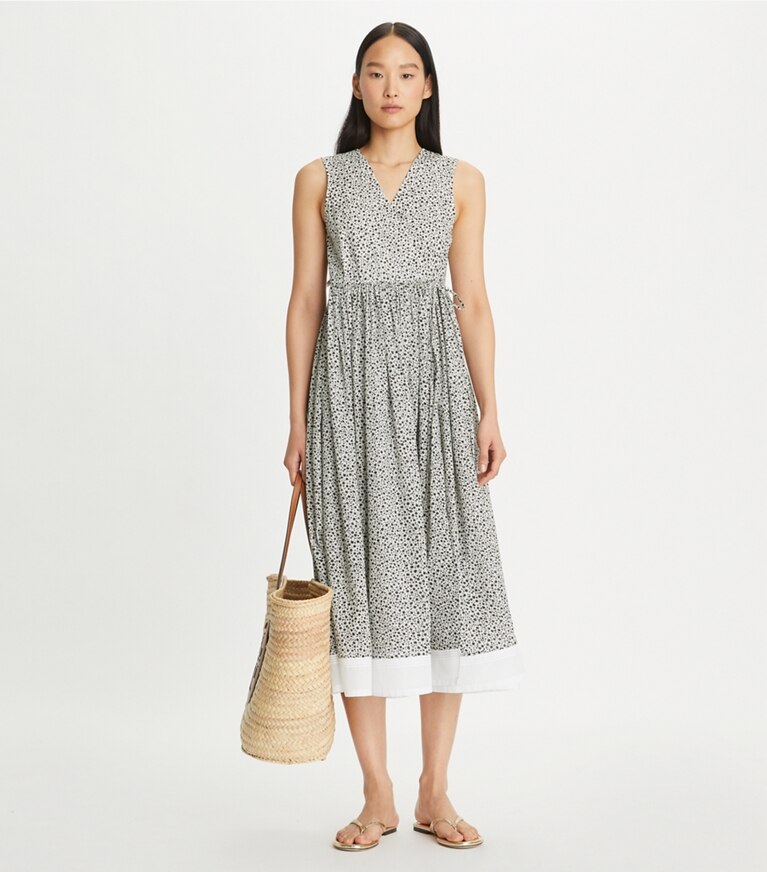 Tory burch overprinted wrap dress sale