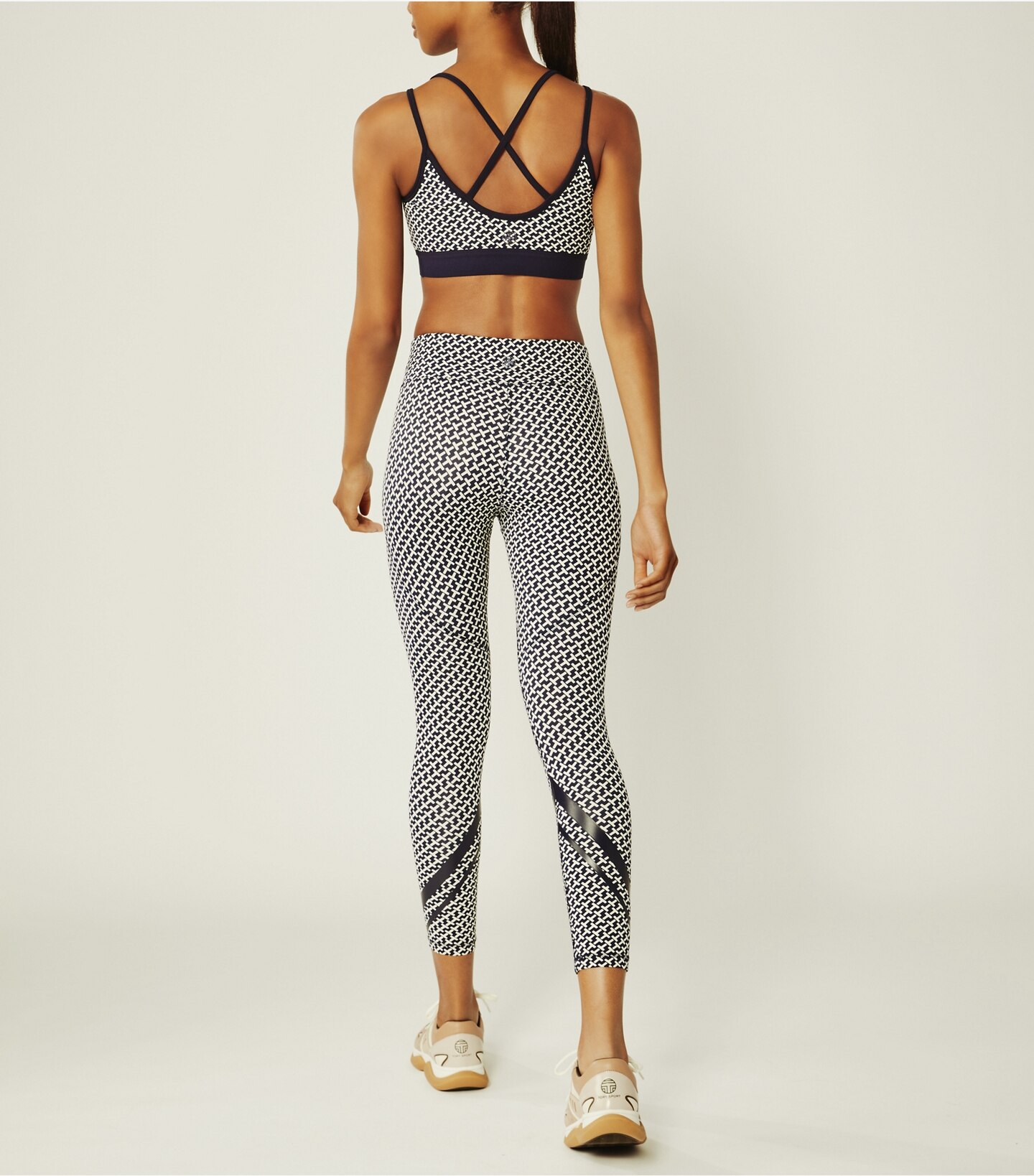Printed Cross-Back Bra