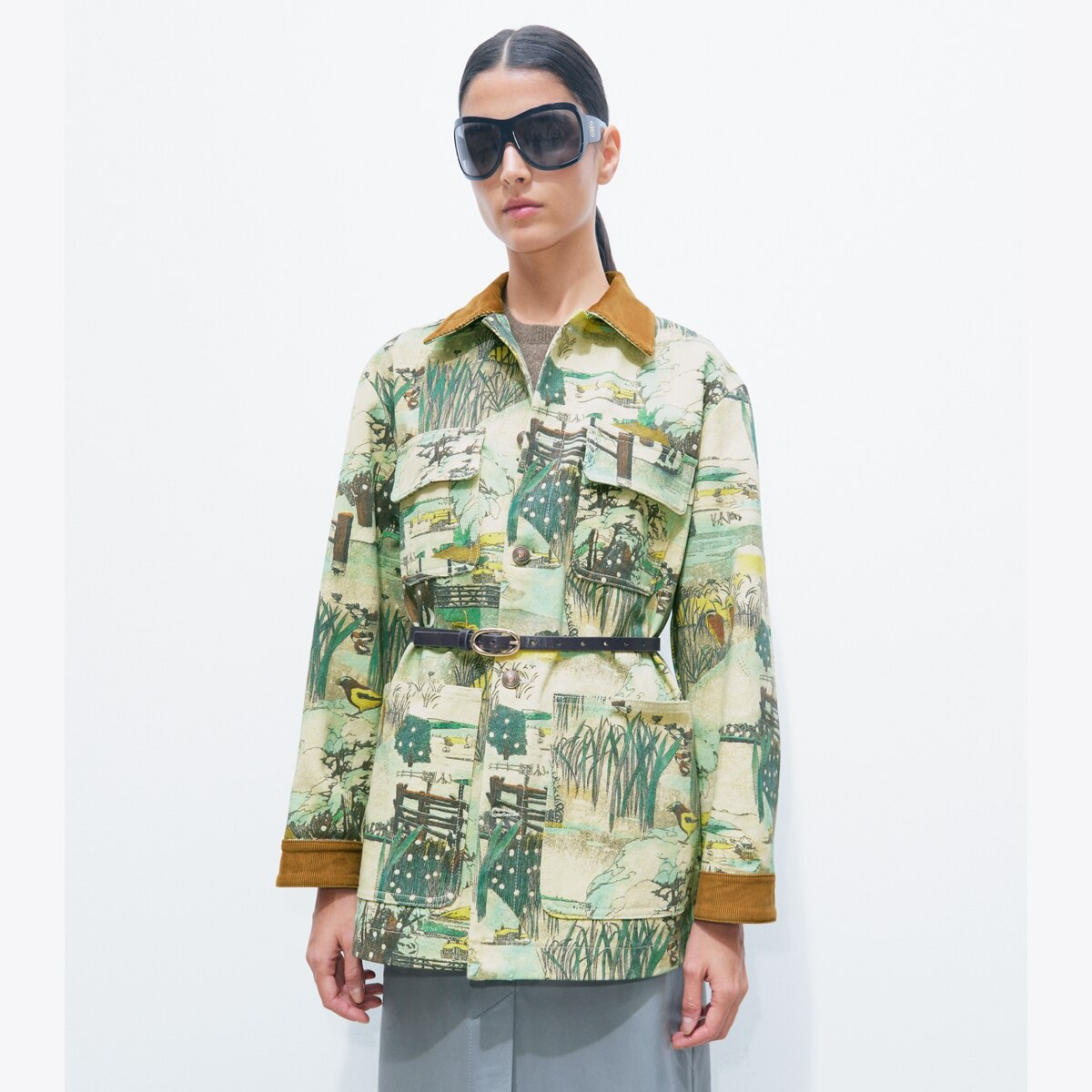 PRINTED DENIM BARN JACKET - thumbnail 2