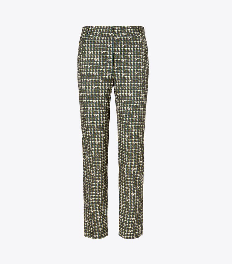 Tory Sport designer bottoms Printed Golf Pant in Dark Roast BASKETWEAVE front