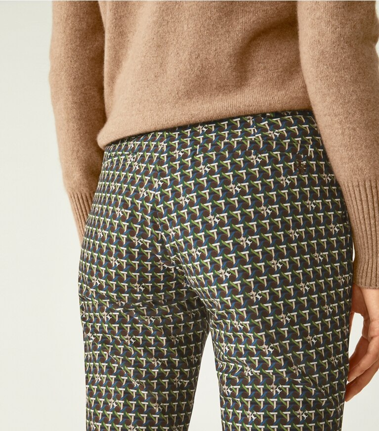 Tory Sport designer bottoms Printed Golf Pant in Dark Roast BASKETWEAVE front