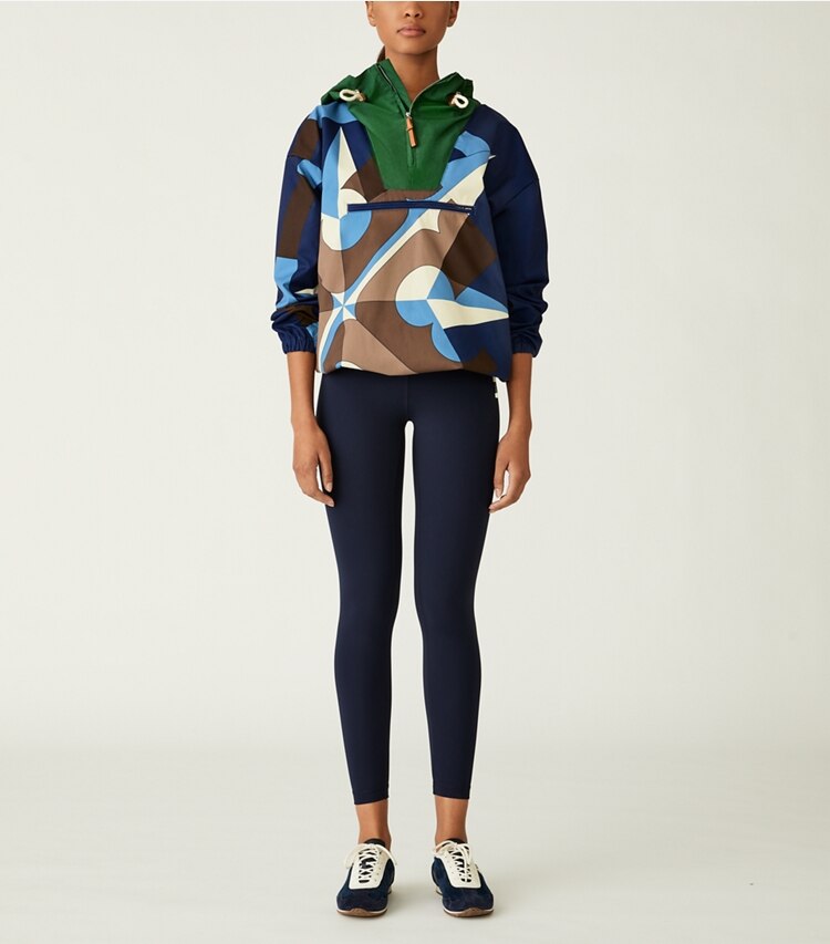 Printed Half-Zip Anorak: Women's Designer Jackets | Tory Sport