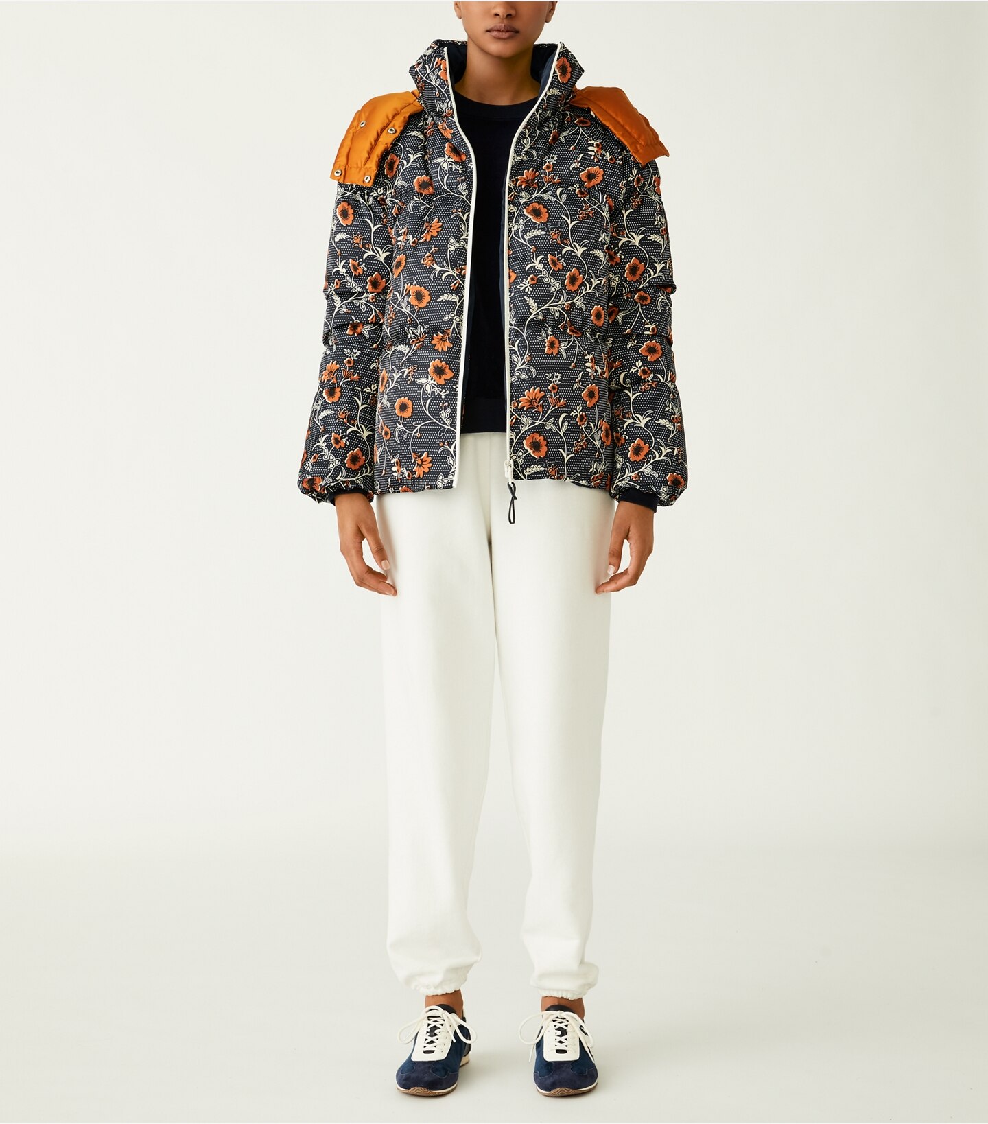 Printed Hooded Down Jacket