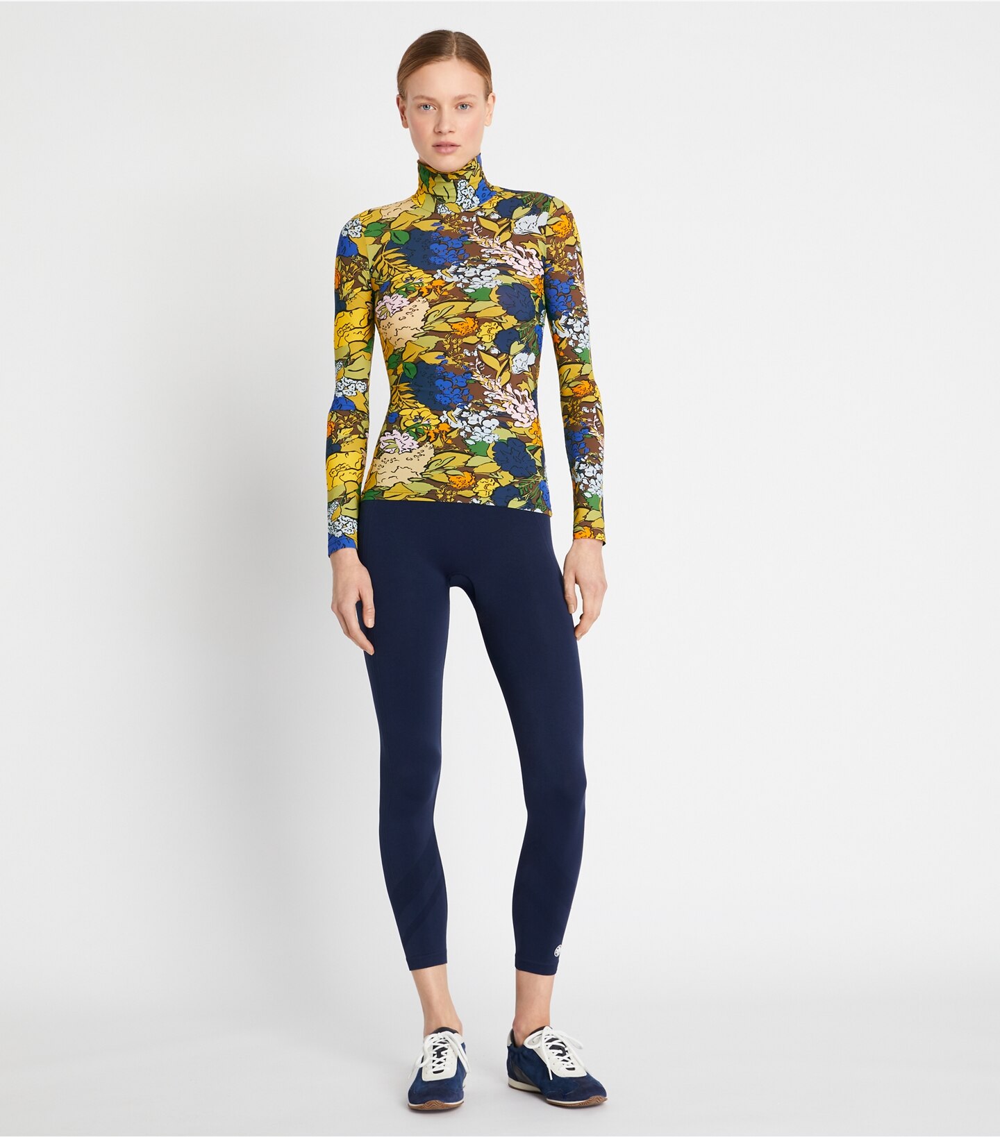 Printed Jersey Mockneck Shirt