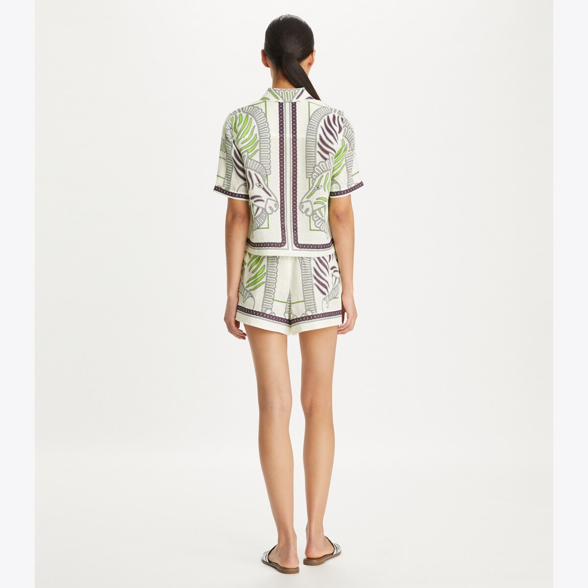 【送料&関税込】Tory Burch Printed T-shirt Printed Mini Shirtdress: Women's Designer Coverups | Tory Burch