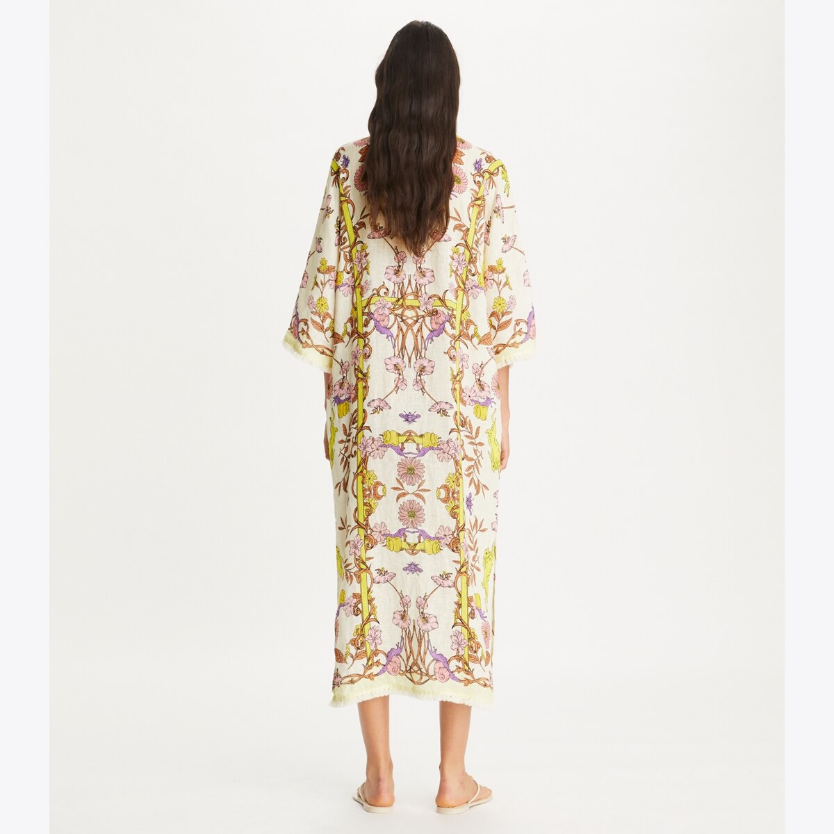 【送料 関税込】Tory Burch Printed linen kaftan カフタン Tory Burch Printed linen kaftan - Blue - Women | 156207401