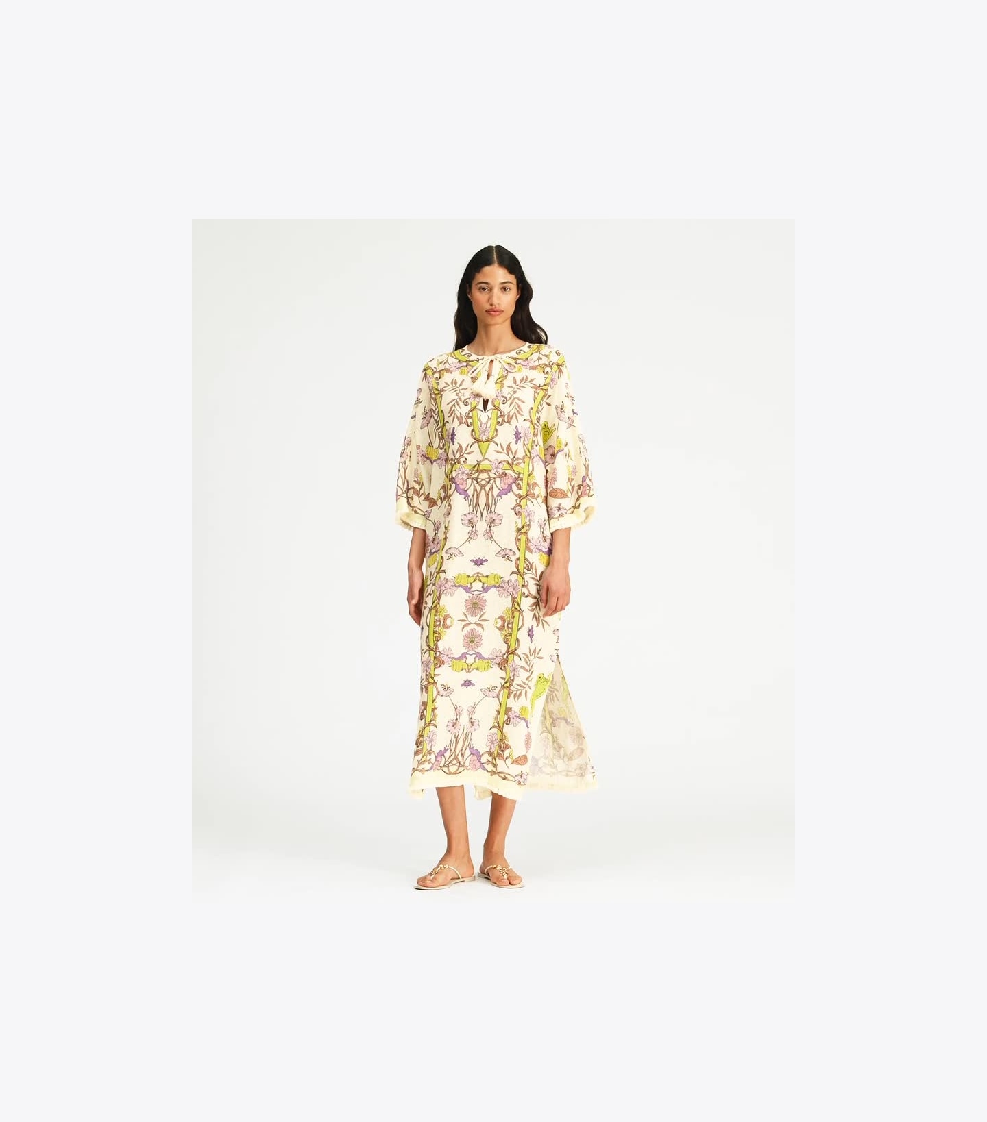 Printed Linen Gauze Caftan