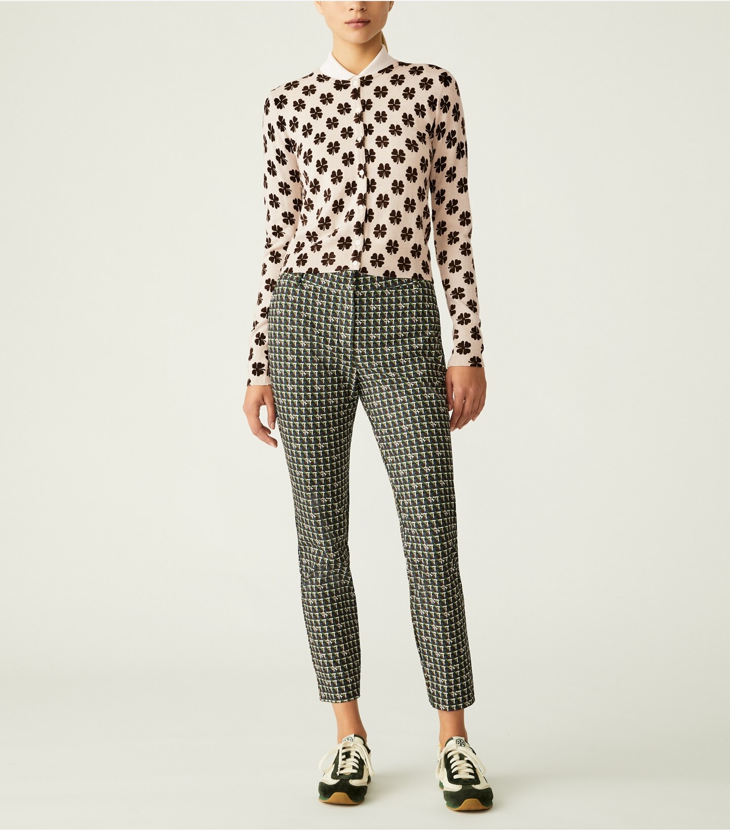 Printed Merino Cardigan