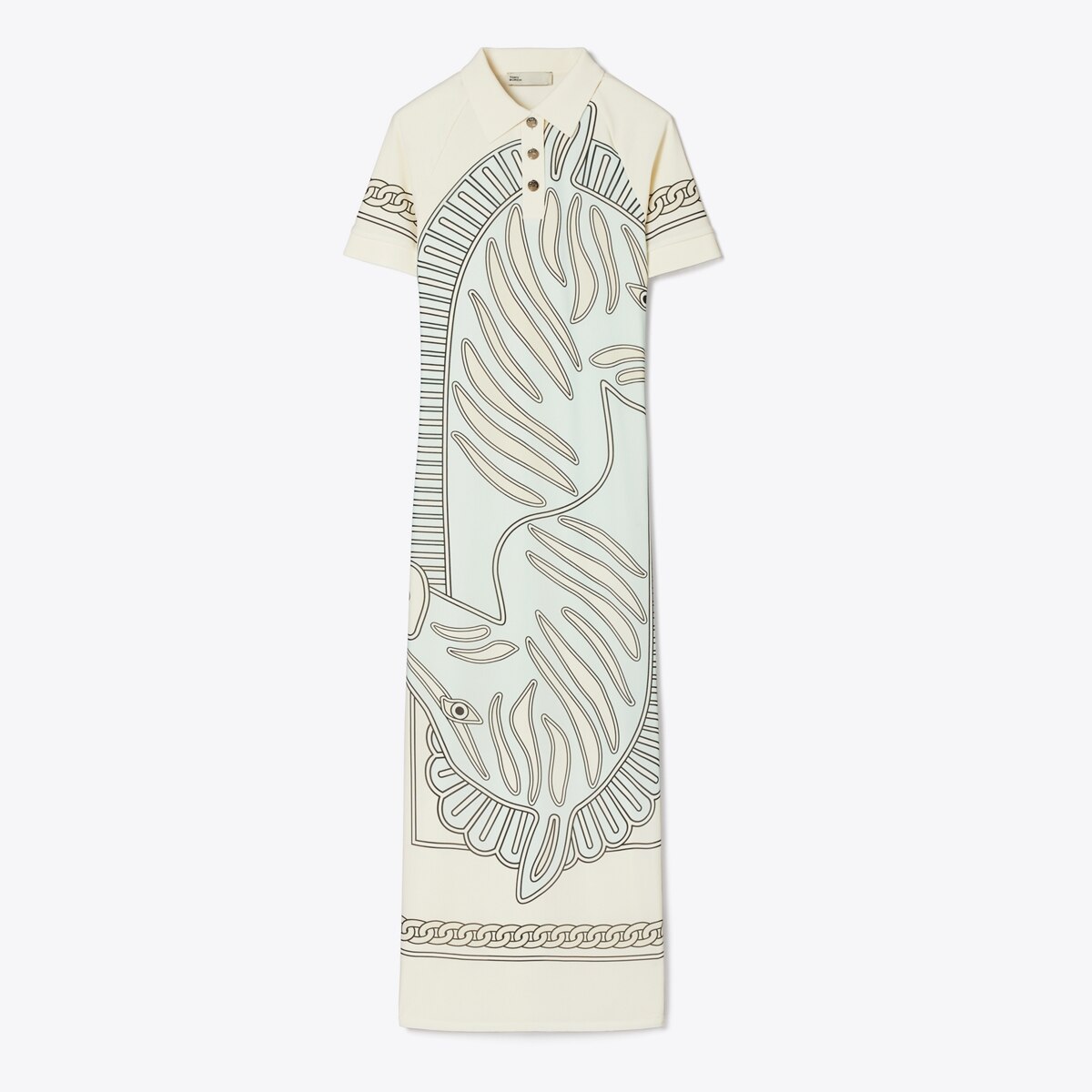 Printed Mesh Polo Dress: Women's Clothing | Dresses | Tory Burch EU