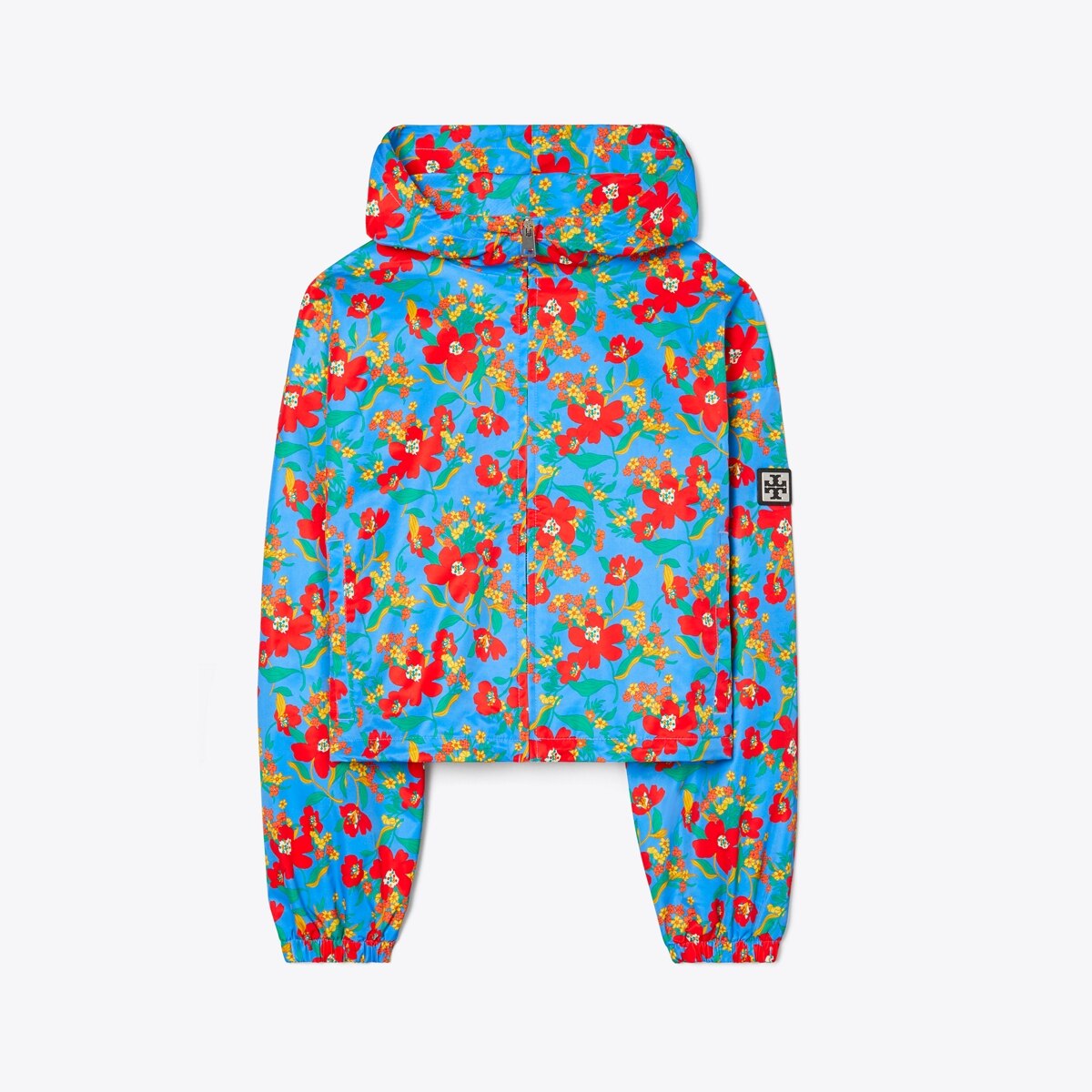 Printed Nylon Cropped Windbreaker: Women's Designer Jackets Printed Nylon Cropped Windbreaker: Women's Designer Jackets