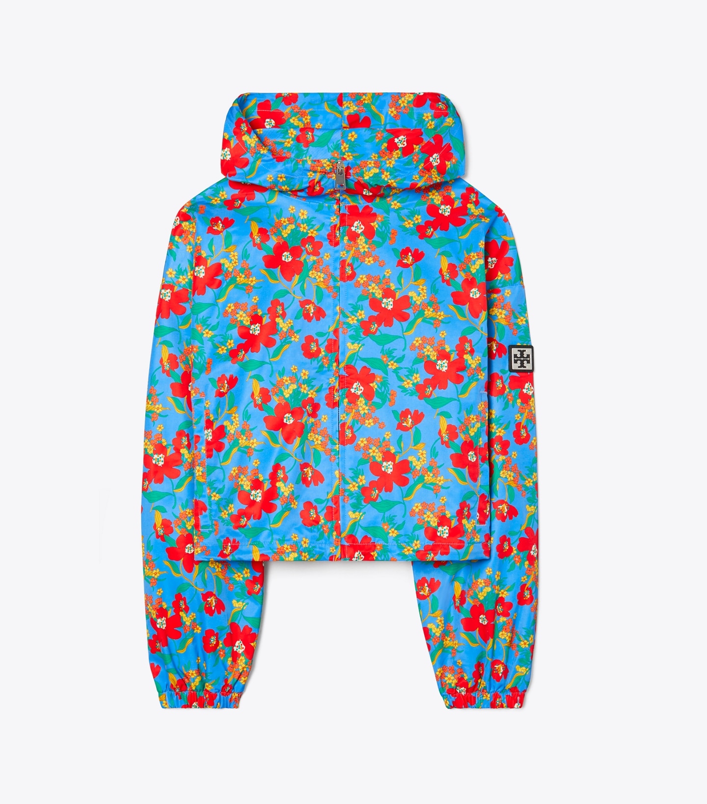 Printed Nylon Cropped Windbreaker