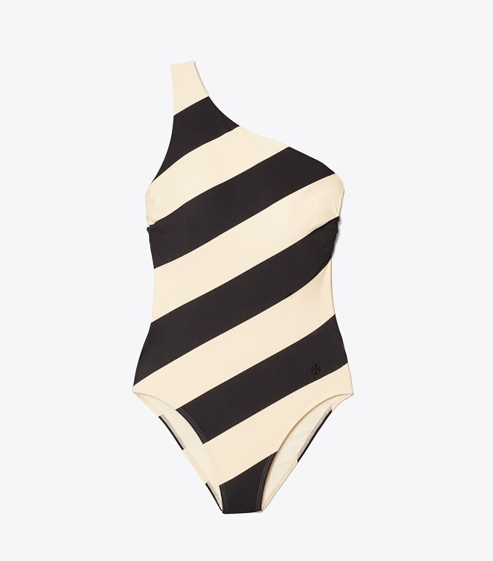Printed One Shoulder One-Piece Swimsuit: Women's Designer One Pieces | Tory  Burch