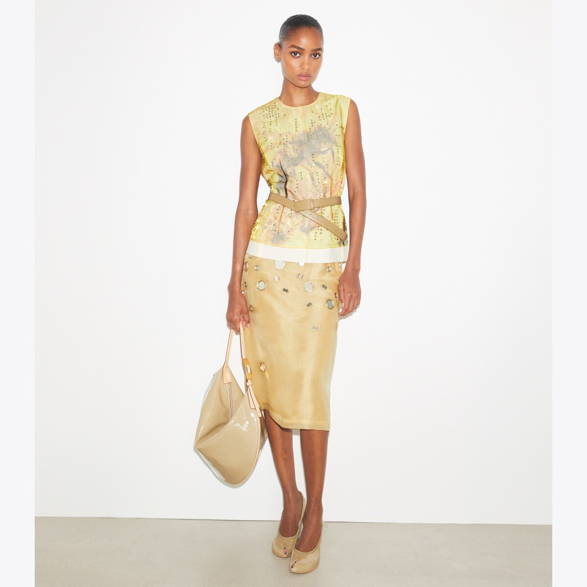 メッシュトップ★Tory Burch★PRINTED MESH TOP Printed Mesh T-Shirt Dress: Women's Designer Dresses | Tory