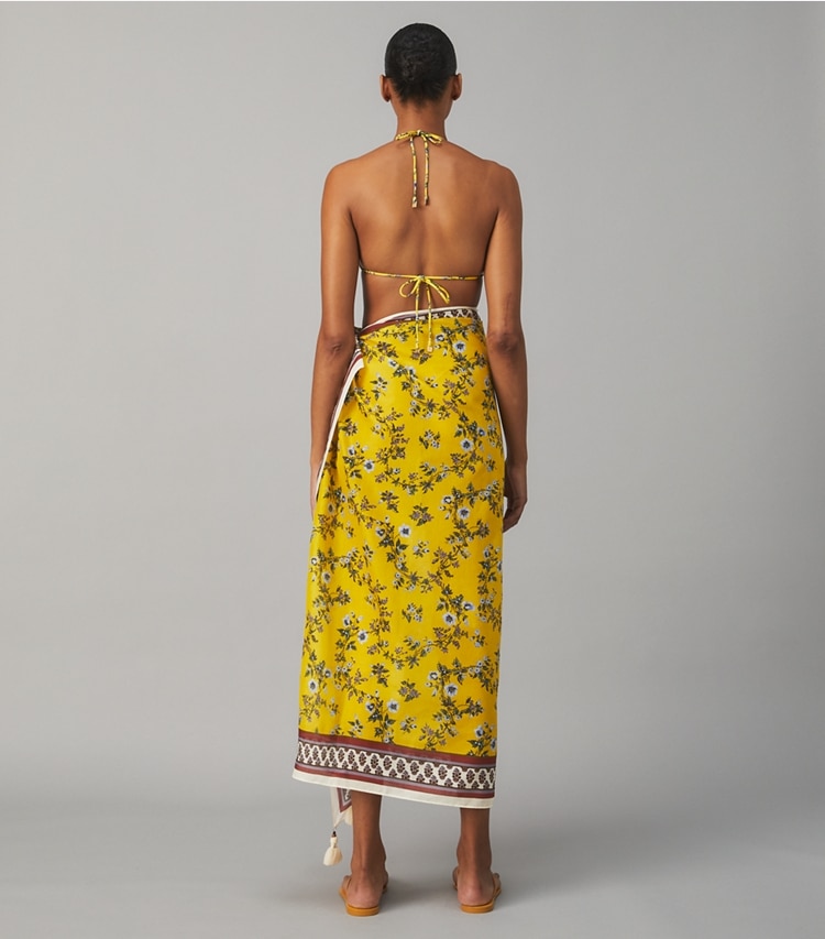 Tory Burch designer coverups Printed Pareo in LYONNAISE FLORAL on model back
