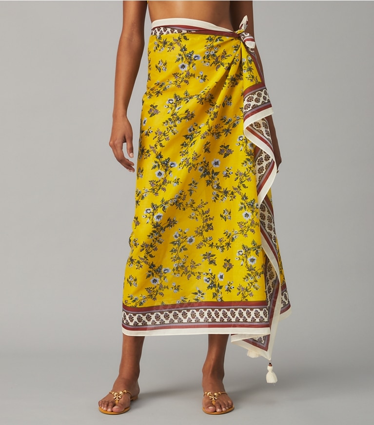 Tory Burch designer coverups Printed Pareo in LYONNAISE FLORAL front