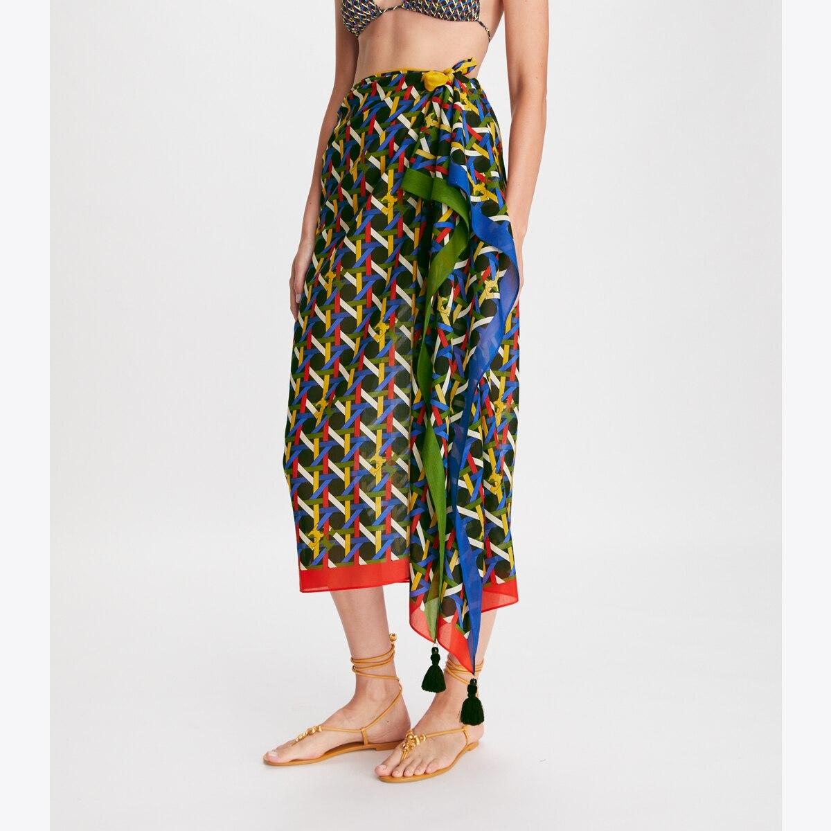 水着・ビーチグッズその他 Tory Burch Pareo In Seta Stampato Printed Pareo: Women's Designer Coverups | Tory Burch