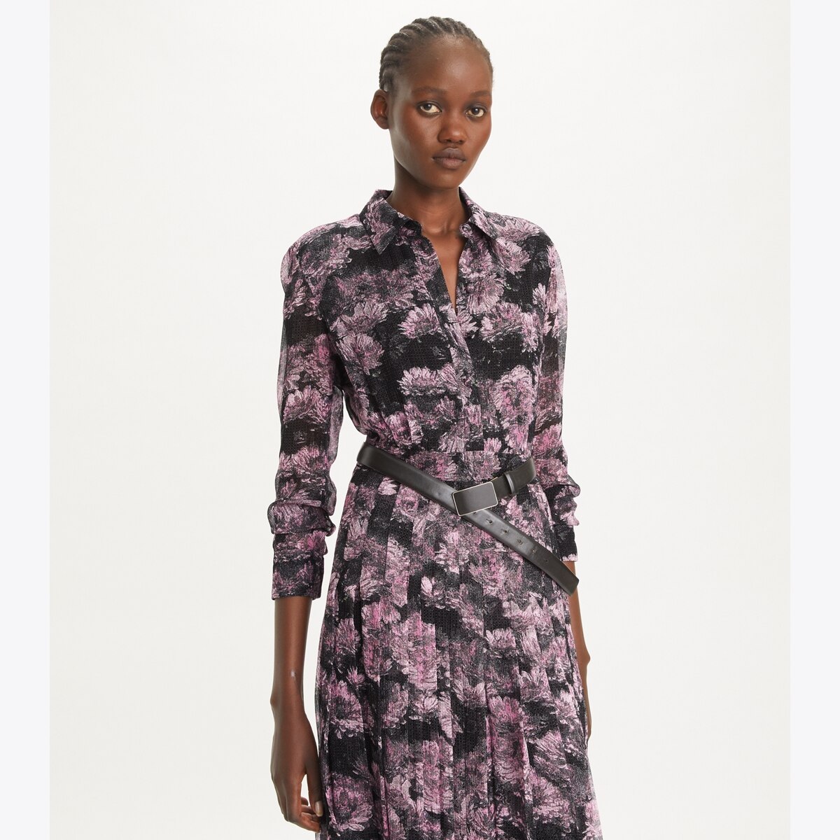 tory burch short printed silk dress Tory Burch Women's Printed Silk Front T-Shirt Dress in Neutral Pool, size M