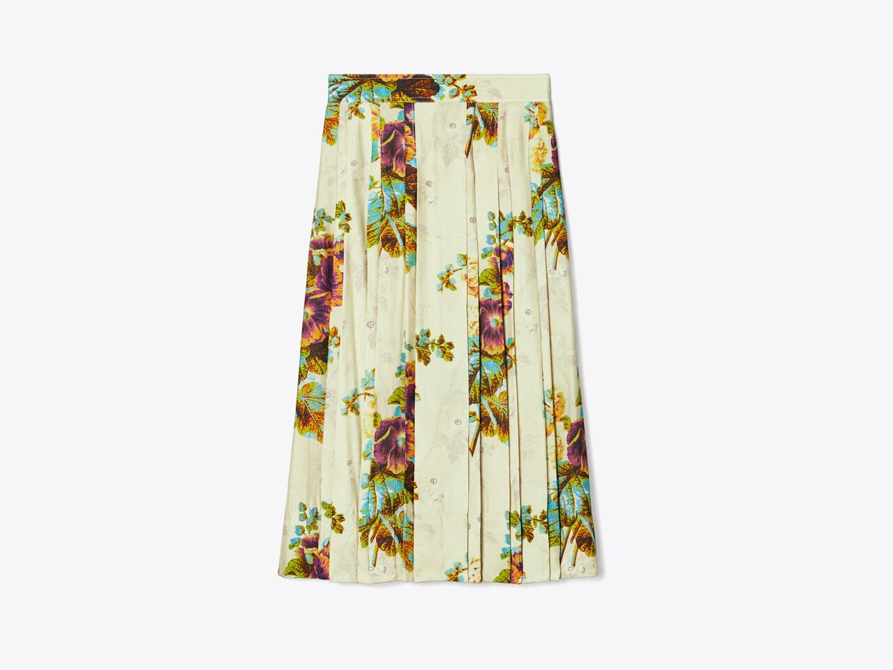 Printed Pleated Viscose Skirt: Women's Clothing | Bottoms | Tory