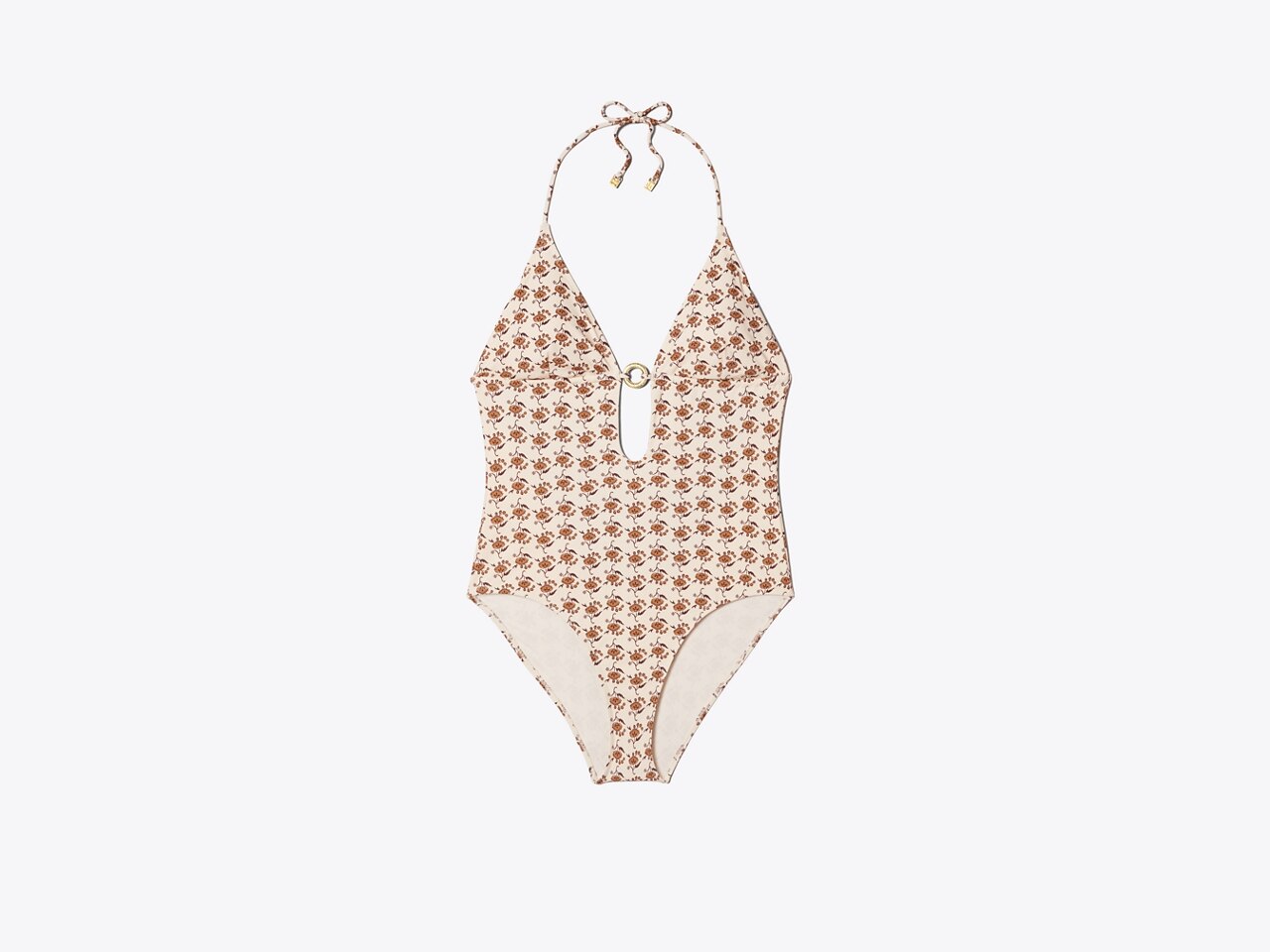 Printed Ring One-Piece Swimsuit: Women's Designer One Pieces