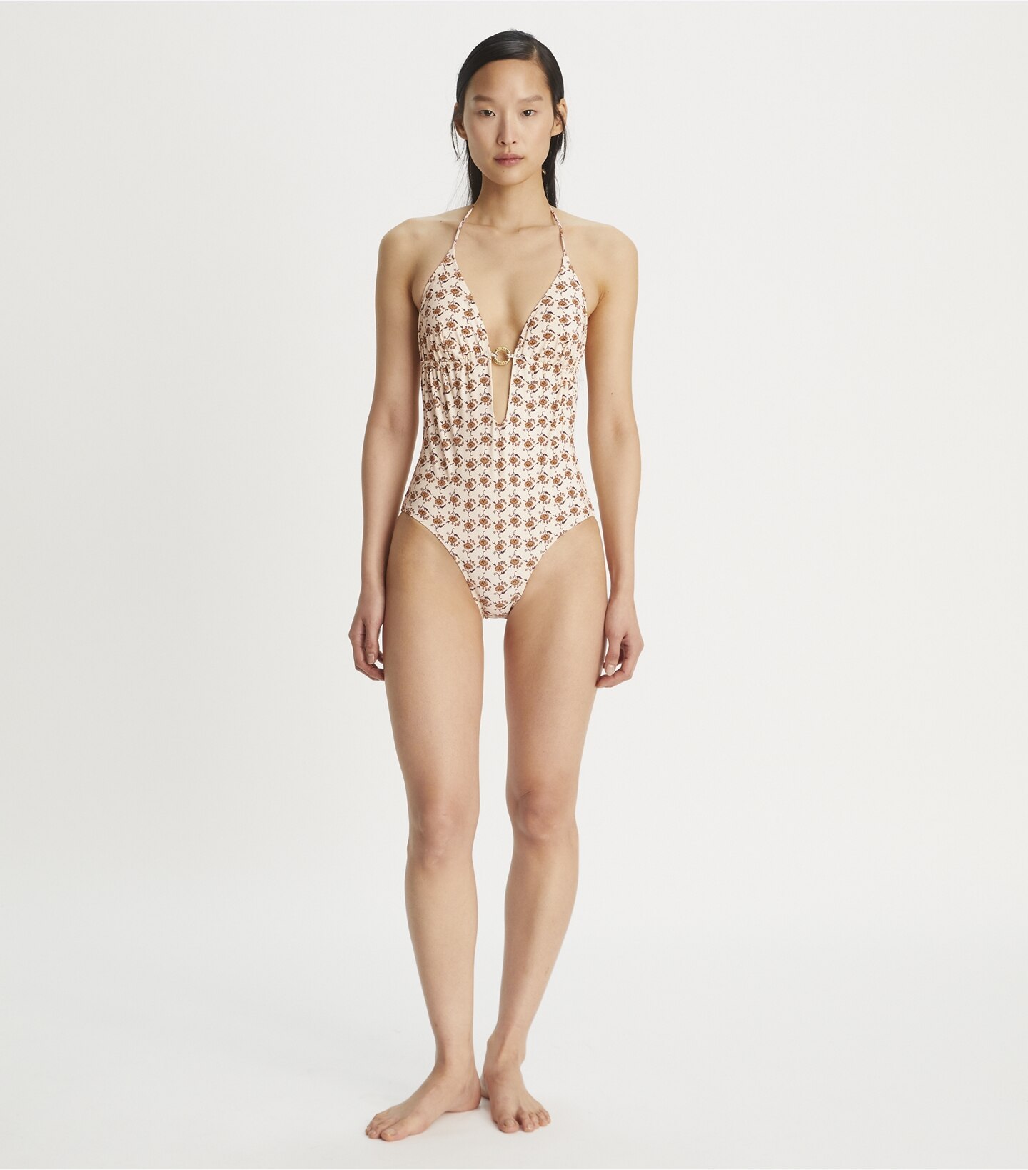 Printed Ring One-Piece Swimsuit