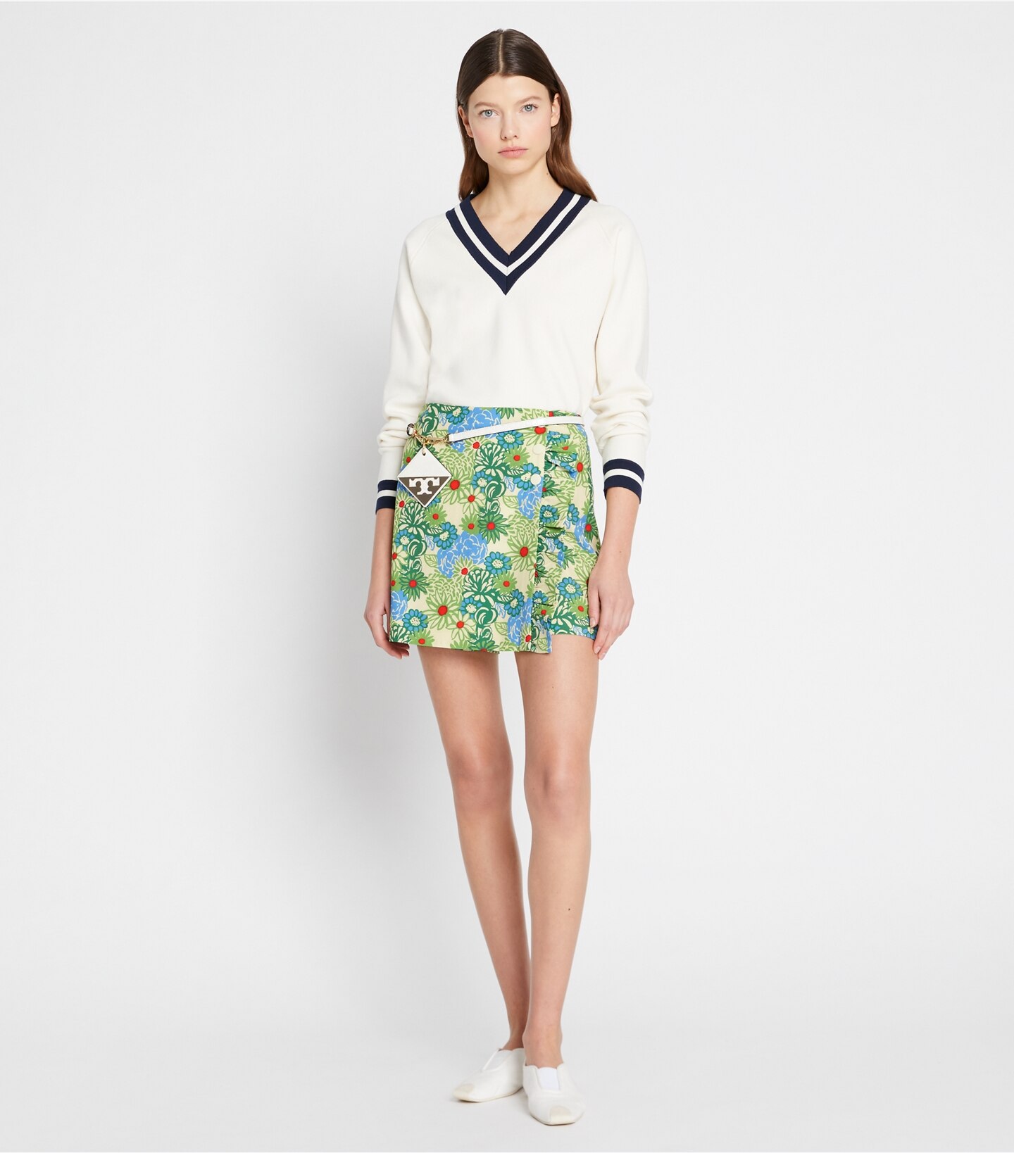 Printed Ruffle Skort