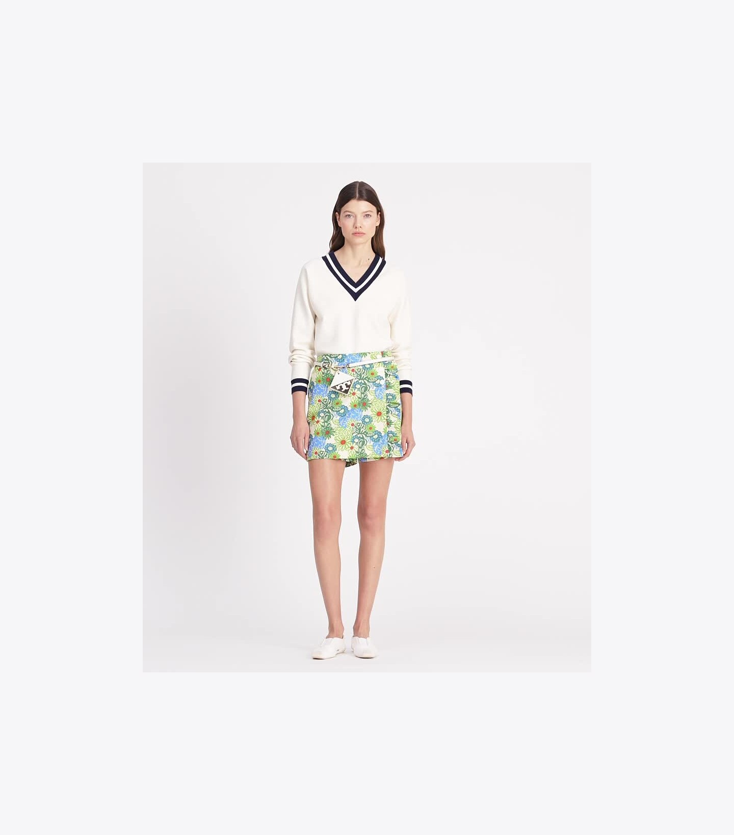 Printed Ruffle Skort