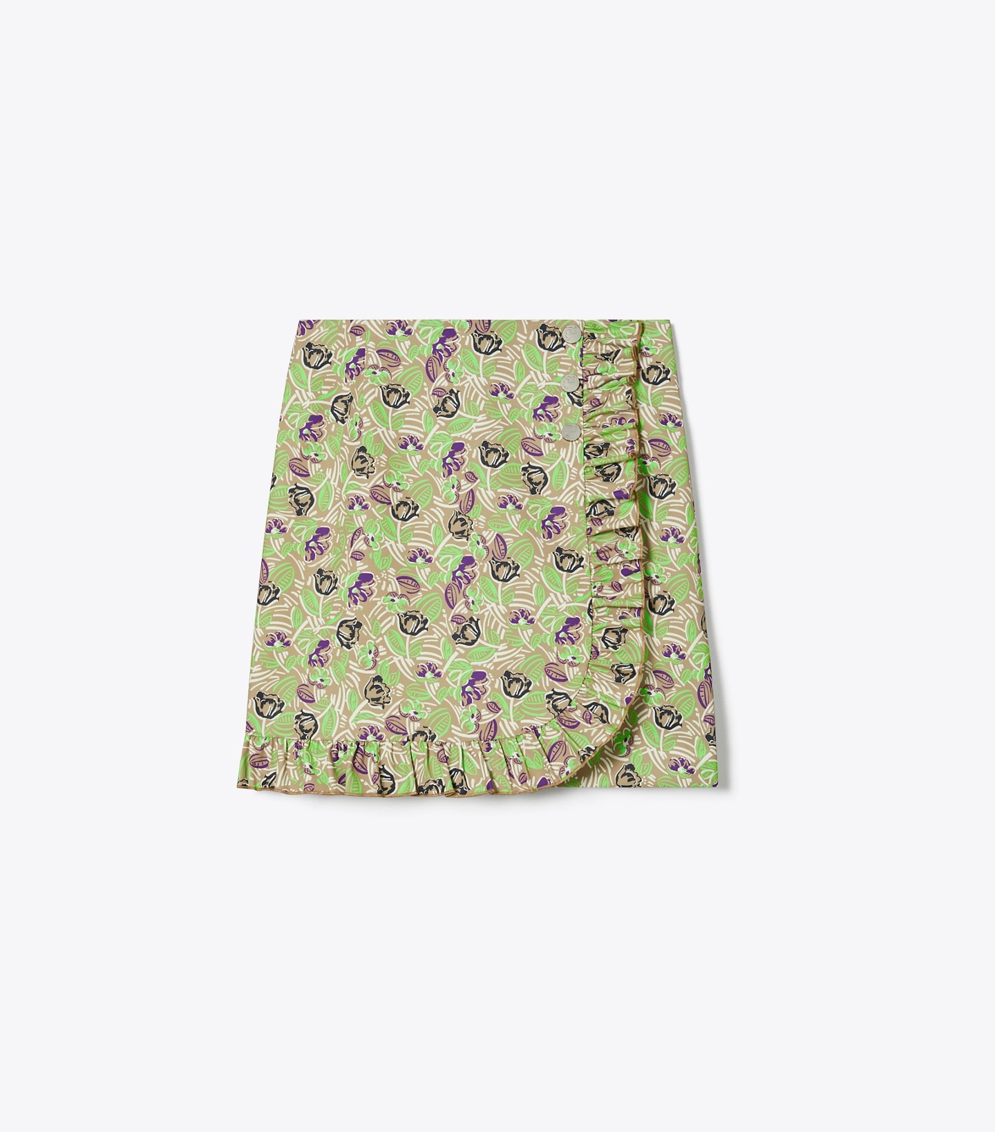 Printed Ruffle Twill Golf Skirt