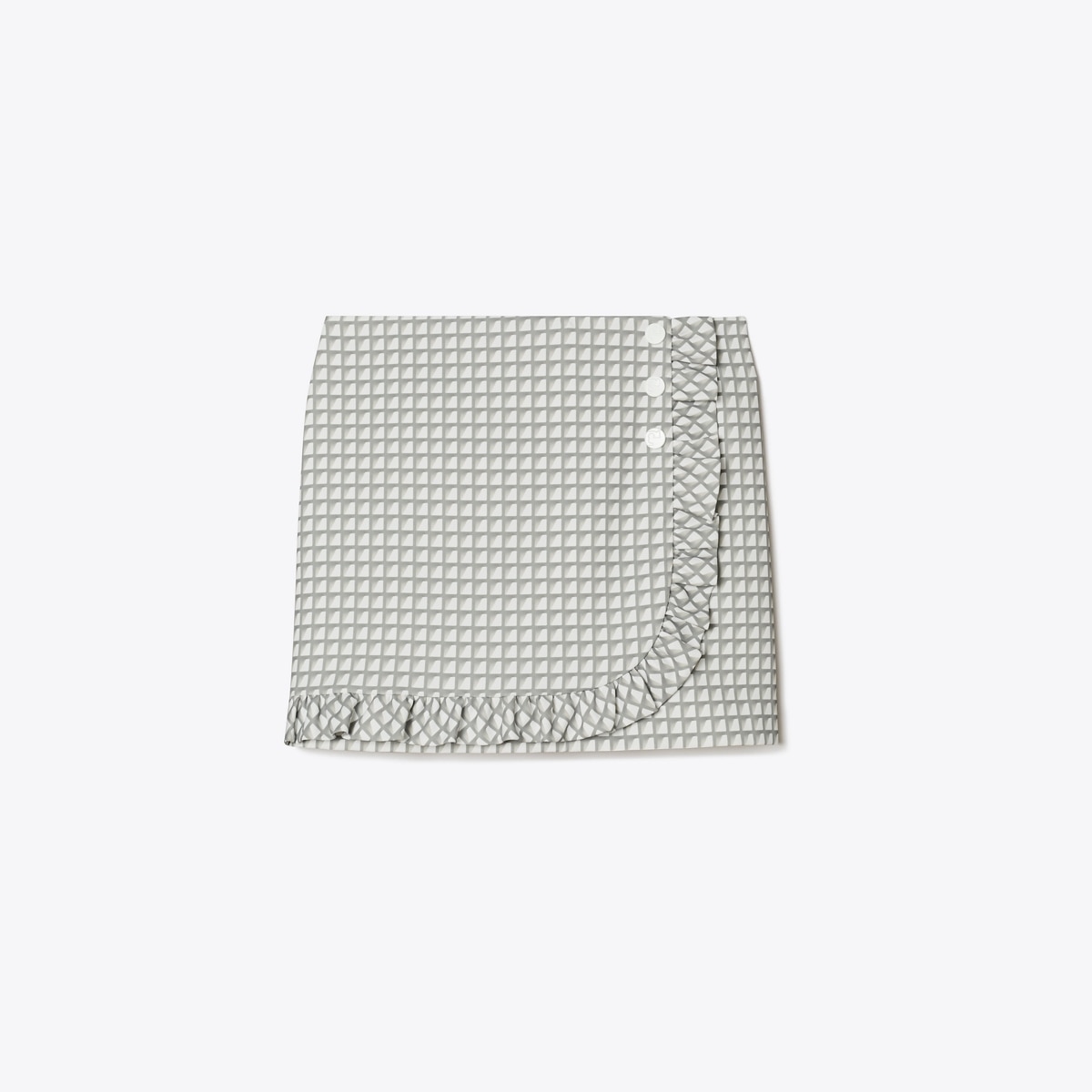 Printed Ruffle Twill Golf Skirt: Women's Designer Bottoms