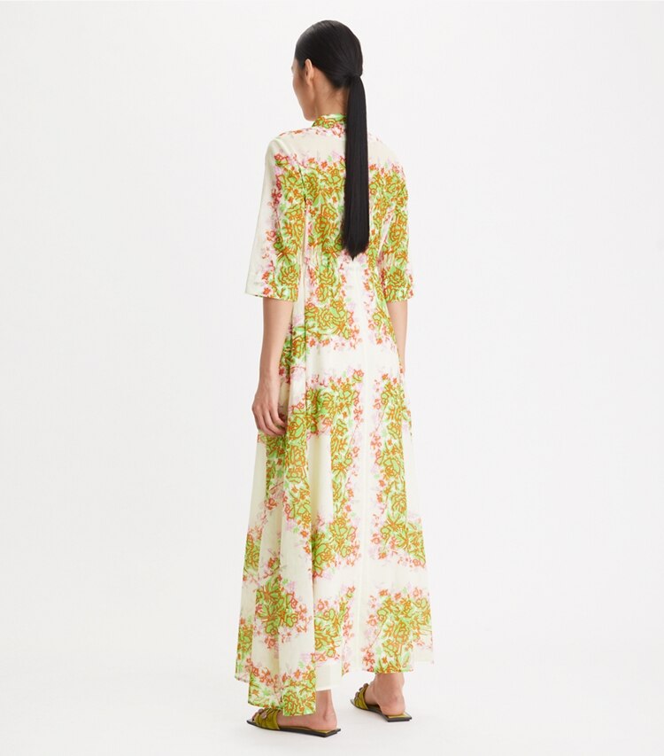 Tory Burch designer coverups Printed Shirtdress in Rayure Fleurie on model back